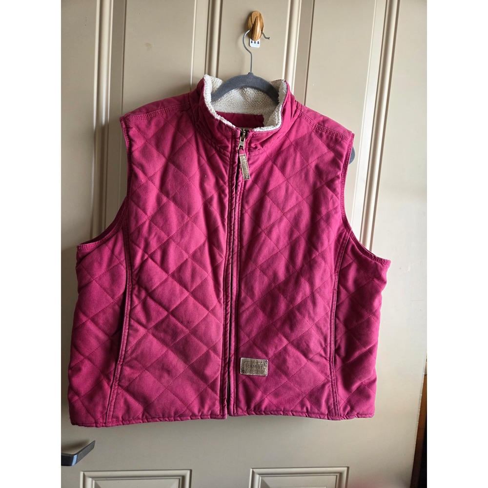 C.E. SCHMIDT WORKWEAR Women's Quilted Sherpa Lined Vest Pink XLarge